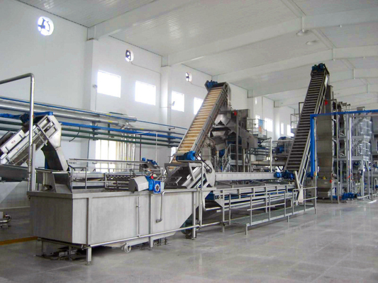 خدمة واحدة مخصصة 1000-30000l / H خط معالجة المانجو عصير المانجو / الصلصة / آلة المربى مع PLC معدات لب المانجو