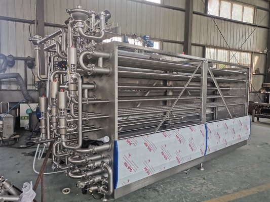 آلة تعقيم 500-20000L / H UHT مخصصة لخط معالجة الأغذية والمشروبات مع PLC SUS304/316