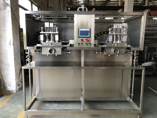 SUS304 / 316 آلية ملء BIB العضوية ل 2L / 10L / 20L كيس في مربع حليب / زيت / مياه جوز الهند آلة ملء مع PLC