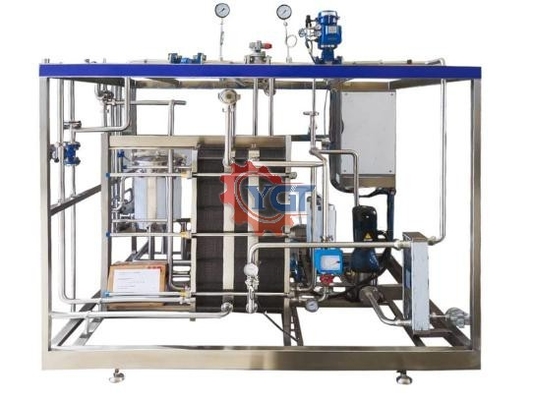 خط معالجة حليب UHT عالي الكفاءة والإنتاجية للحليب UHT مخصص 500-20000l / h مع PLC SUS304/316