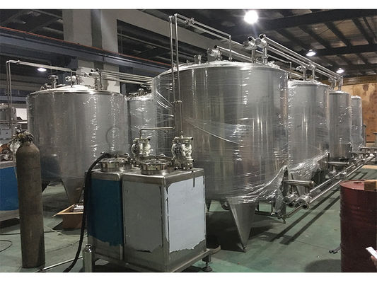 نظام غسل CIP CIP 3000 نظام غسل CIP معتمد ISO 9001 خط معالجة المواد الغذائية والمشروبات التنظيف الآلي للإنتاج الصناعي